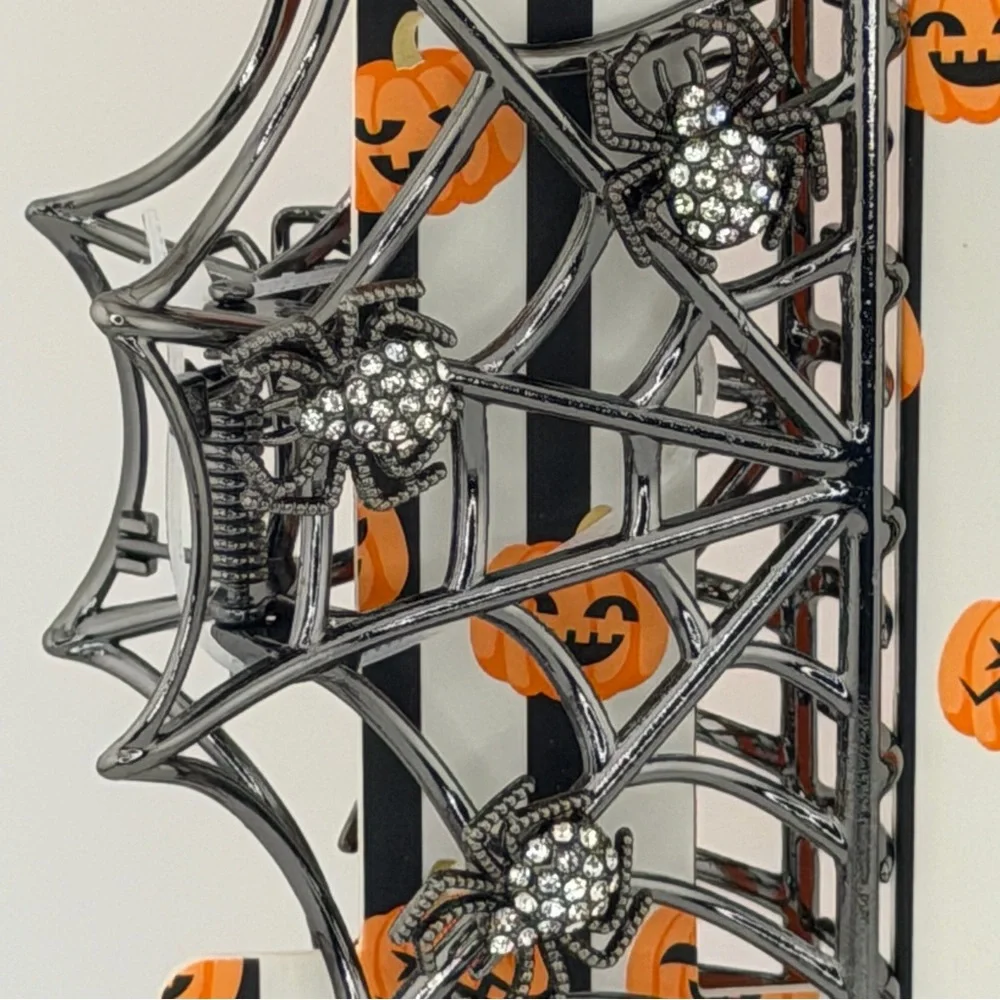 Piper K Halloween Goth Spider Web Claw Clips - Set of 2
